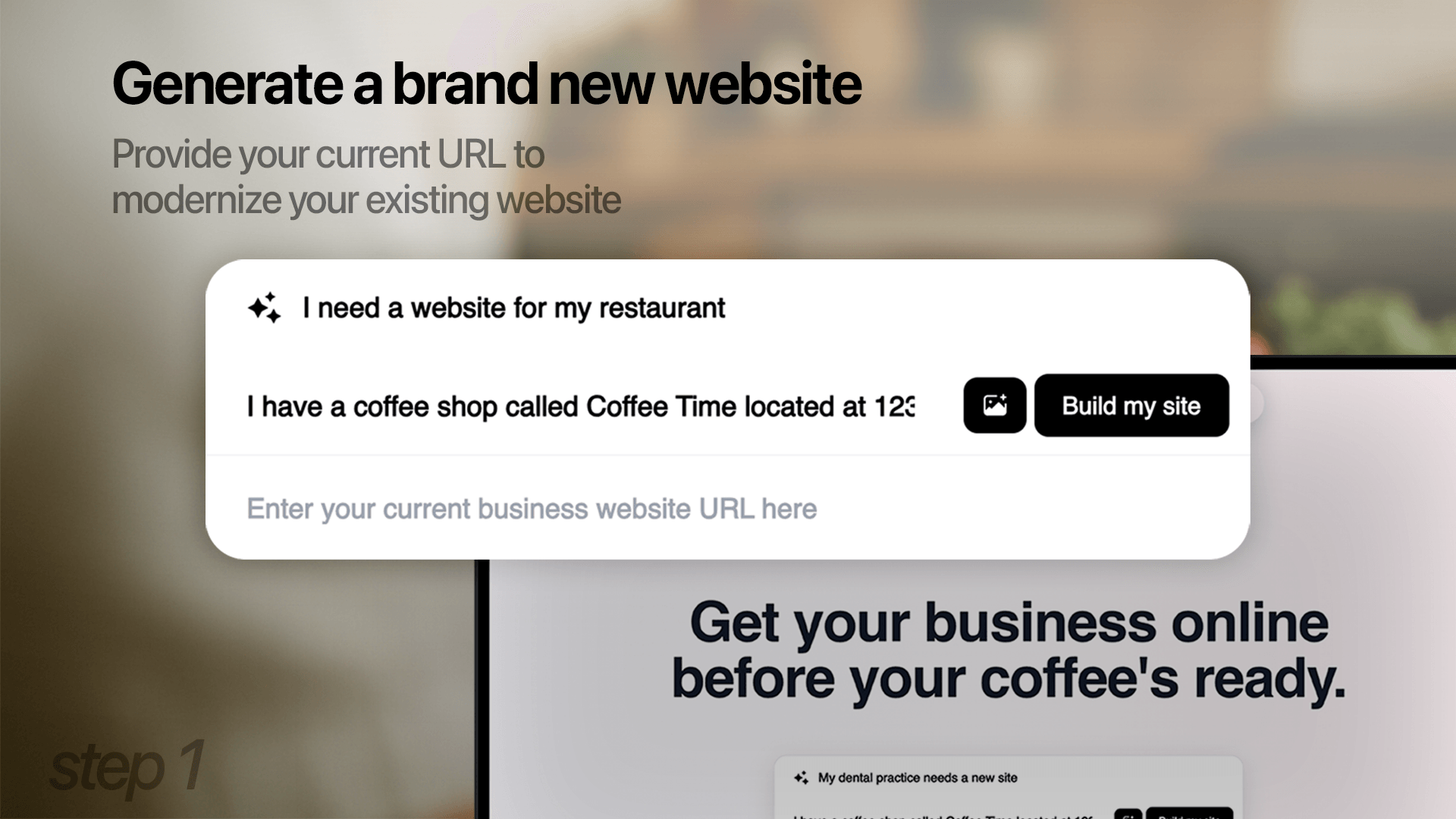 Step 1: Describe your business